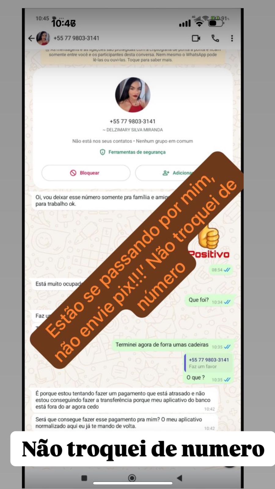 Livramento: meliante se passando por Delzimary tentava dá um golpe em seu irmão.