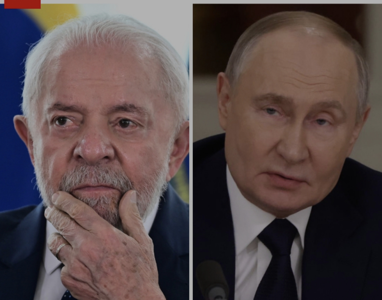 Lula e Putin dialoga sobre cenário global e solução para a Ucrânia.