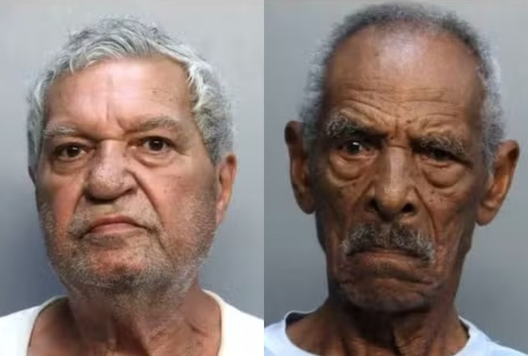 Fonte: Magdaleno Medina, de 73 anos, e Cesar Valdes, de 89 • Reprodução/Condado de Miami-Dade